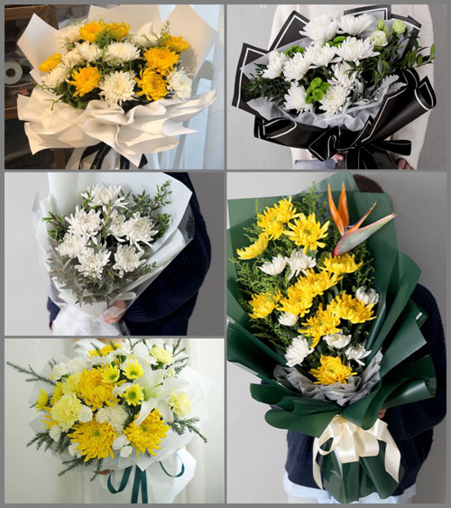 广东江门市台山市冲蒌镇冲洋村白事花束代送